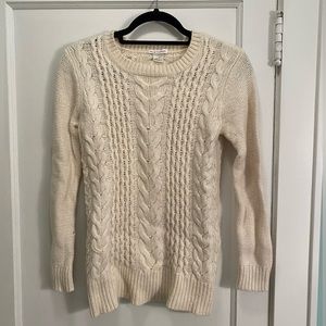 Club Monaco Cable Knit Crewneck Sweater